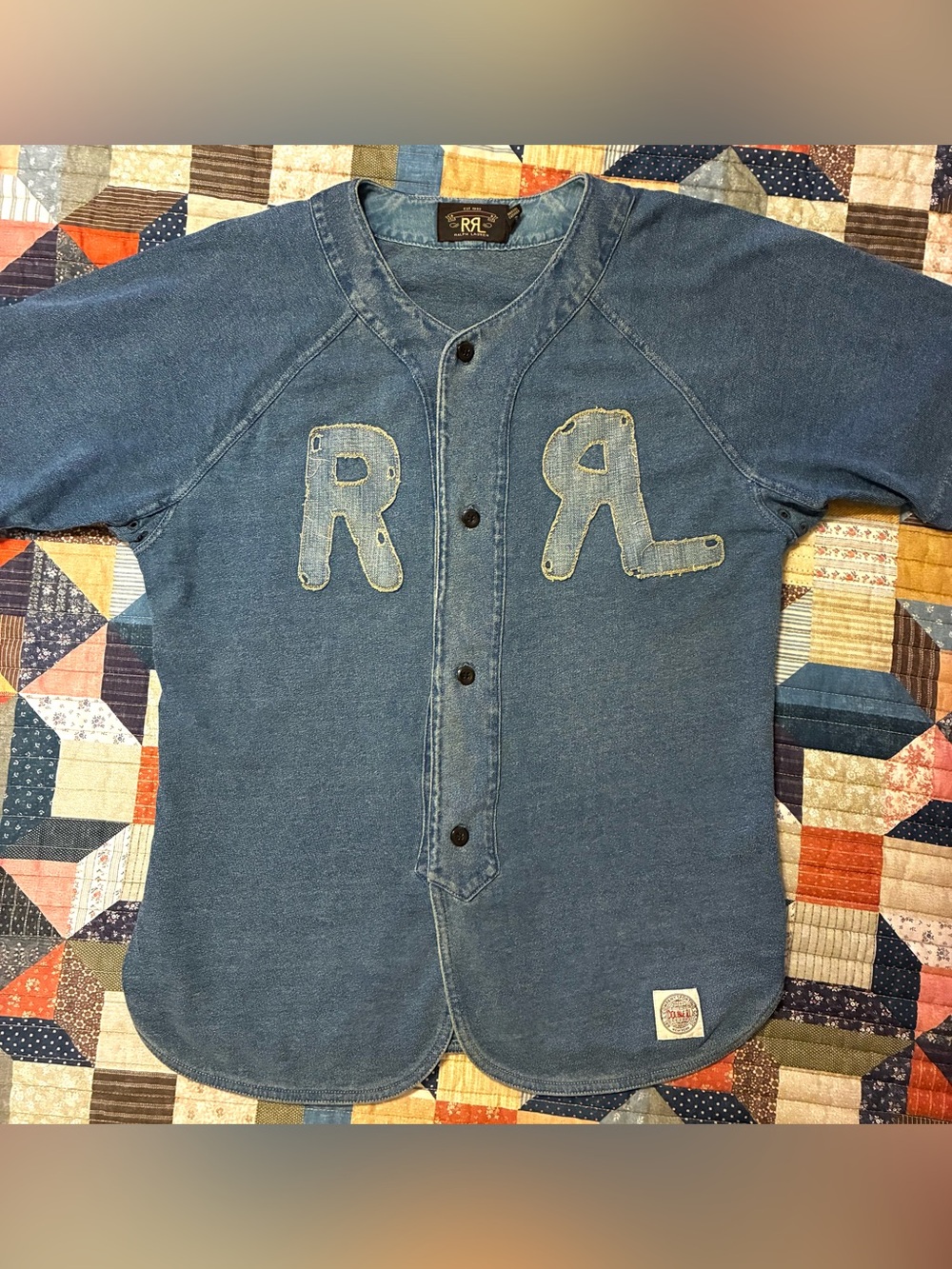 💥RARE💥DOUBLE RL RALPH LAUREN RRL “FARM LEAGUE” BASEBALL JERSEY- MEDIUM - Picture 4 of 14